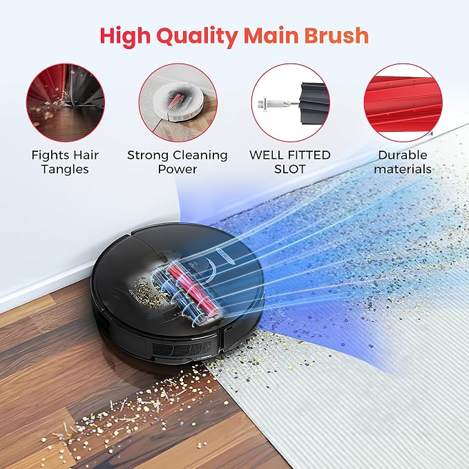 1 Set Main Brush Replacement for Roborock S8/ S8+/ S8 Pro Ultra Vacuum | S8 MaxV Ultra/ S8 Max Ultra/ Q5 Pro/ Q5 Pro+/ Q5 Max+/ Q8 Max/ Q8 Max+/ Qrevo Master/ Qrevo Slim Vacuum Roller Brush Parts