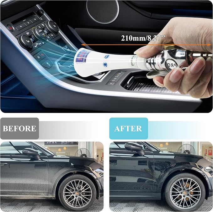 GOCCIDA Tornado Mini High Pressure Air Blower for Auto Interior Cleaning | Car Cleaning Air Gun Kit Vortex Air Cleaning Tool for Quickly Blasts Dirt with Air Compressor | Compact & Powerful & Portable