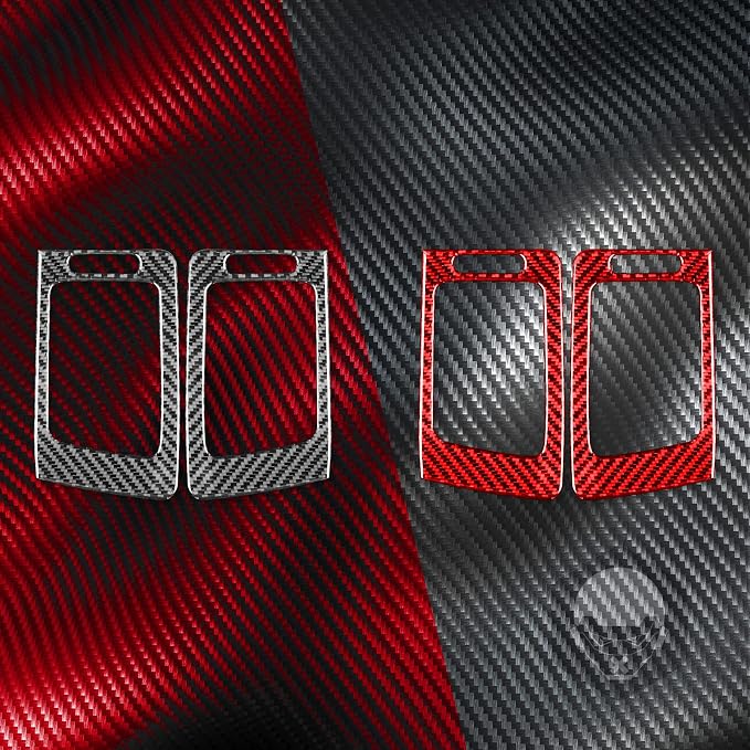 Real Carbon Fiber Trim for Infiniti Accessories | for G35 G37 G25 Q60 Q40 2007-2015 X S Sedan Coupe Convertible Dash Sides Air Vent Outlet Frame Interior Thick Overlay Decal
