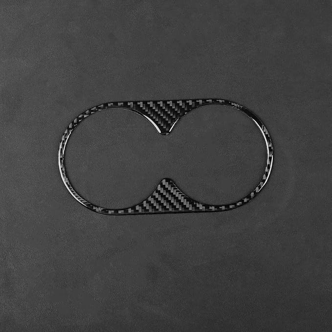 Real Carbon Fiber Trim for Honda CRV Accessories | for CR-V 2012 2013 2014 2015 2016 Rear Cup Holder Panel Frame Sticker Interior Thick Overlay Decal