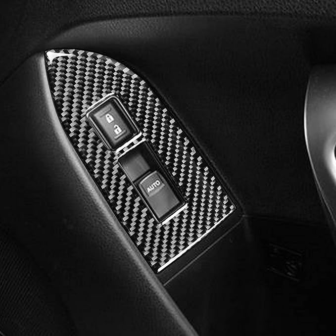 Real Carbon Fiber Trim for Subaru Accessories | for BRZ/Scion FR-S/Toyota 86 2016 2017 2018 2019 2020 Window Lift Button Panel Interior Thick Overlay Decal