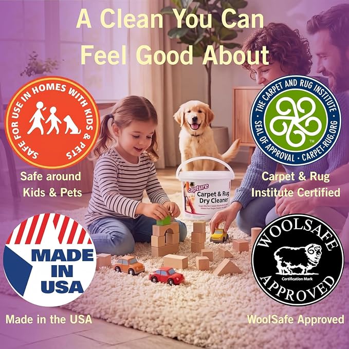 Capture Carpet & Rug Dry Cleaner: Carpet Deodorizer & Freshener Powder - Pet Odor Eliminator - Spot & Stain Remover - Fresh Natural Scent - Carpet Cleaner Powder - Dry Rug Powder Cleaner (4 lb)