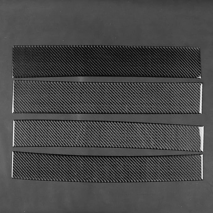 Fit for Cadillac Escalade ESV 2007-2014 / EXT Hybrid 2009-2013 | Real Soft Carbon Fiber | B-Pillar Cover Door Window | Stickers | Self-adhesive