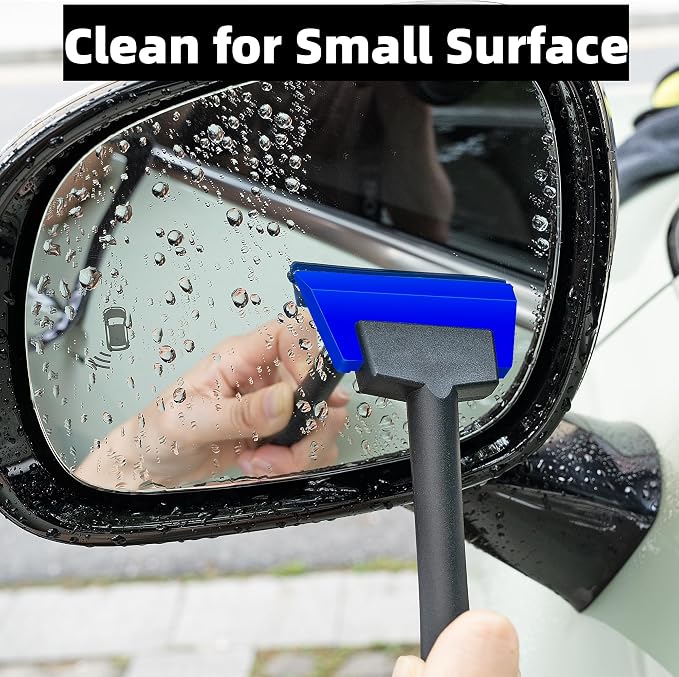 Small Squeegee Set - 2.7 & 4.9inch in Widths - Efficient Water Wiper Rubber Blade Window Tint Squeegee, Perfect for Car Window, Mirror Cleaning, Window Film, or Glass Door, Tiles