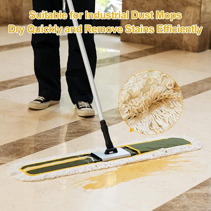 CLEANHOME 36" Microfiber Mop Pads, Green, 2 Pieces | Just Fit CLEANHOME Industrial Dust Mop: B08R3F1ZZM,B0GL7WQZBY,B0GL7R3KKP,B08R3H69ZB
