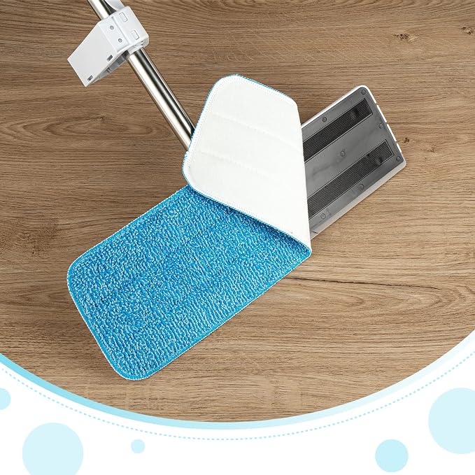 12Pack Microfiber Mop Pads,Reusable and Washable Spray Mop Pads, Colorful | 18.5 x 6.3 Inch, Wet and Dry Household Mop Pad Replacement, Set of 12(Colorful)