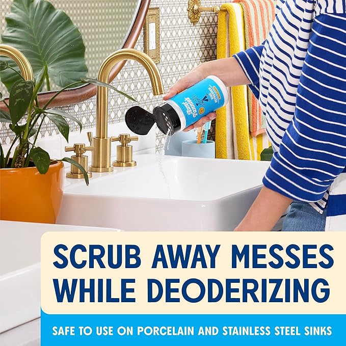 Aunt Fannie's Sink Refresher, Bright Lemon Powder Scrub and Odor Minimizer for Sinks, Drains and Garbage Disposals, 16 Ounces (Pack of 2)