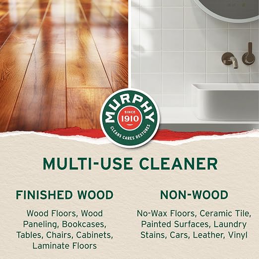 Murphy Oil Soap Hardwood Floors and Wood Cleaner Refill, 2.66 L | Wood Cleaner, No-Rinse Floor Cleaner, Removes Dirt and Grease, Versatile Cleaner, Non Residue, Murphy's Floor Cleaner