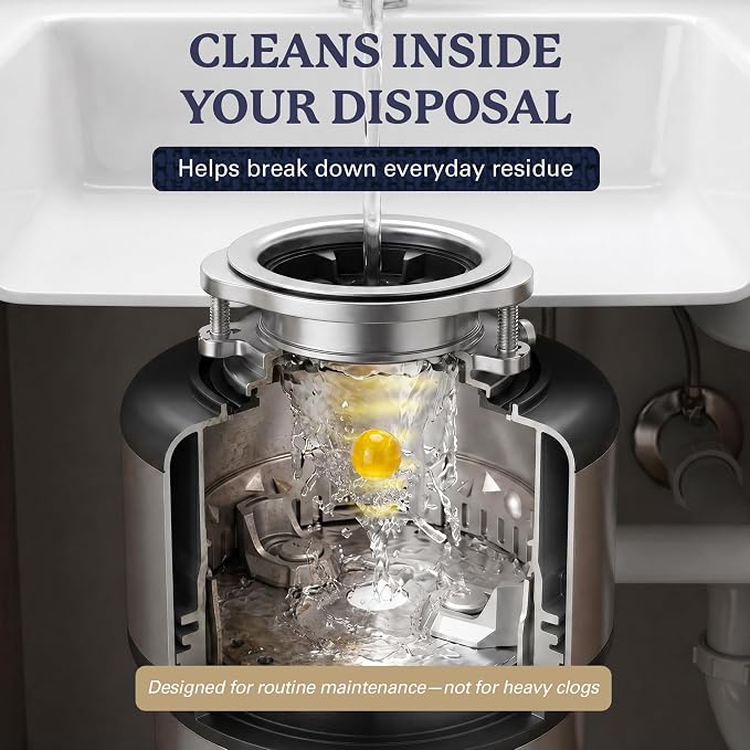 Farberware Garbage Disposal Cleaner Tablets – Disposal Cleaner and Deodorizer for Kitchen Sink Drain, Citrus Garbage Disposal Deodorizer, Sink Disposal Cleaner, 20 Count
