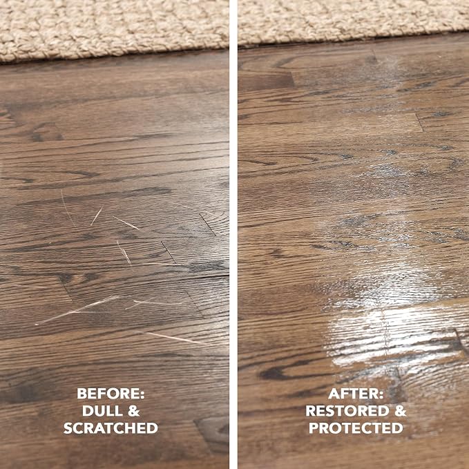 Weiman Wood Floor Polish and Restorer 32 Oz 3PC Bundle - High-Traffic Hardwood Floor, Natural Shine, Removes Scratches, Leaves Protective Layer