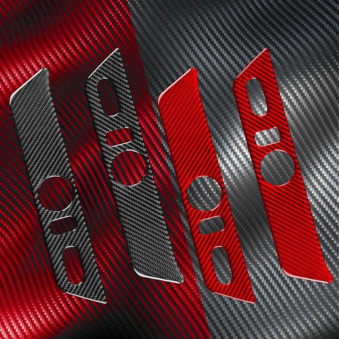 Fit for Cadillac Escalade ESV 2007-2014 / EXT Hybrid 2009-2013 | Real Carbon Fiber | Accessories | Trim Seat Adjustment Panel Cover | Stickers | Self-adhesive
