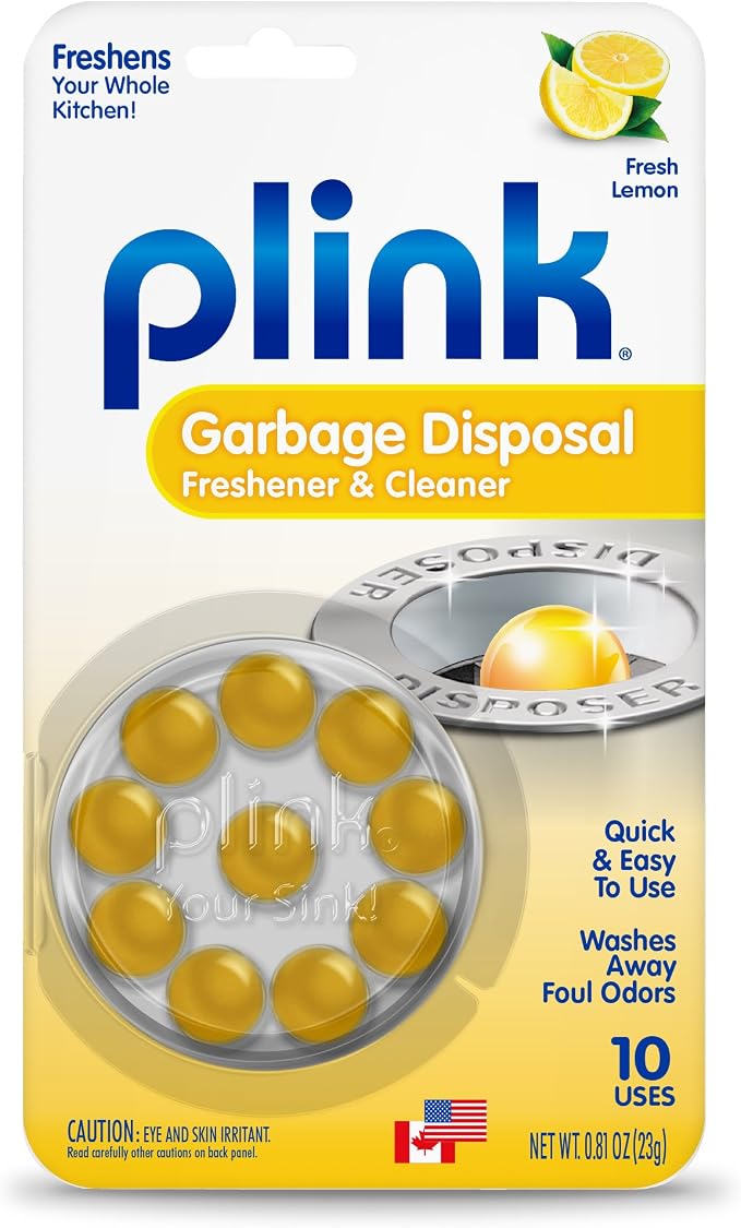 Glisten Disposer Care Foaming Cleaner 2-Pack and Plink Deodorizer Capsules 2-Pack