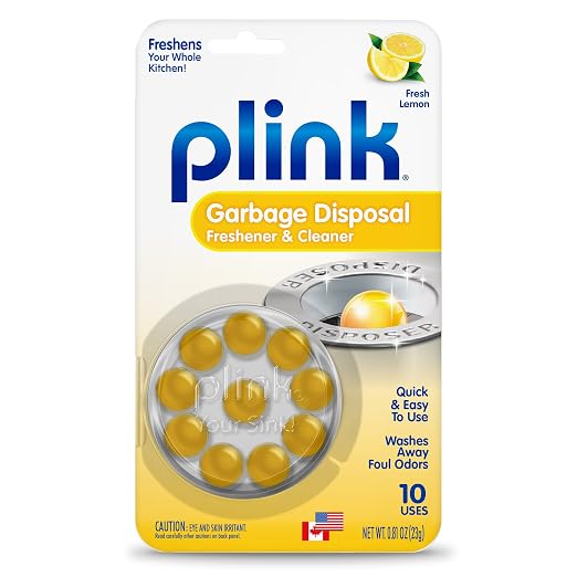 Plink PLM01B Garbage Disposal Freshener and Cleaner 4-Pack with Plink PDF01B Fizzy Drain Freshener and Cleaner Tabs