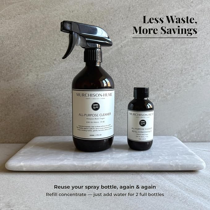 Murchison-Hume All-Purpose Cleaner Concentrate | Plant-Based, Non-Toxic Multi-Surface Spray | Natural Kitchen & Bathroom Cleaner | Safe on All Surfaces | Makes 35 Fl Oz | Original Fig Scent