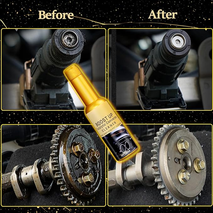 Boost Up Catalytic Convertor Cleaner, Auto Parts Engine, Catalytic Converter Cleaner, Exhaust System Pipe Carbon Removal Cleaner Treatment Additive Oil, fuel injector cleaner Oil Additive(4Pcs*120ml)