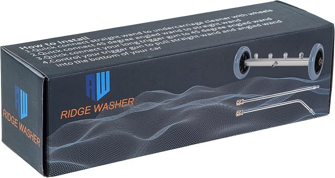 RIDGE WASHER Pressure Washer Undercarriage Cleaner, 16 Inch, 4000 PSI | Undercarriage Washer, Power Washer Under Car Cleaner with Straight Extension Wand