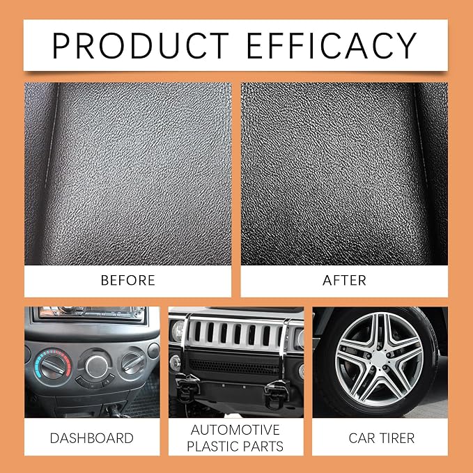 Auto Plastic Black Lotion,Auto Plastic Restorer Kit,Car Plastic Restorer,Automotive Plastic Restorer,Black Lotion Auto Plastic,Restore The Original Luster of The Vehicle (2pcs)