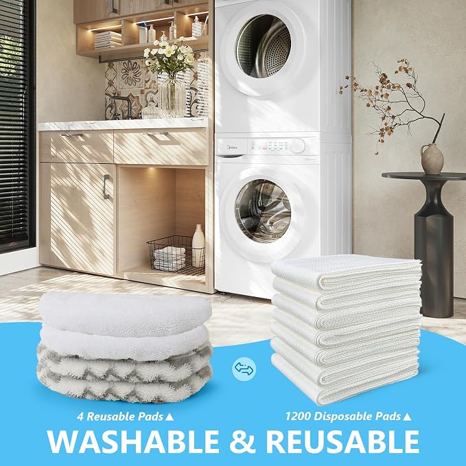 1940 1806 for Bissell Steam Mop Pads Replacement Compatible with Bissell Powerfresh Steam Mop 1544 1440 2075A 2685A Series, Models 19402 19404 19408 19409 1940A 1940F 1940Q 1940T 1940W B0006 B0017
