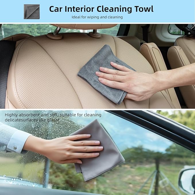 TICARVE 9Pcs Car Cleaning Kit for Dashes Air Vents Keyboards Electronics | Car Interior Cleaning Kit, Dust Removal Cleaning Kit, Auto Deep Cleaning Detailing Tools, Hard-to-Reach Cleaning Kit