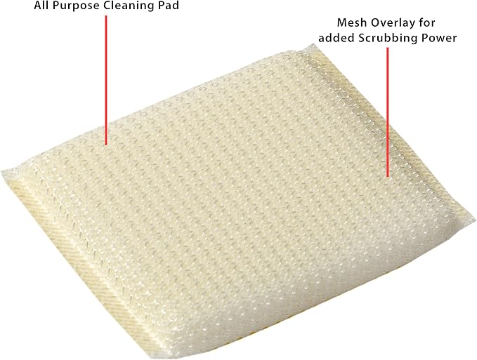 Multi-Purpose Scouring Pad by Scrub-It - Non-Scratch Cleaning Dobie Pads for Pots, Pans, Dishes, Utensils & Non-Stick Cookware - Sponge Scrubbers Use for Kitchen, Bathroom & More (12 Pack)