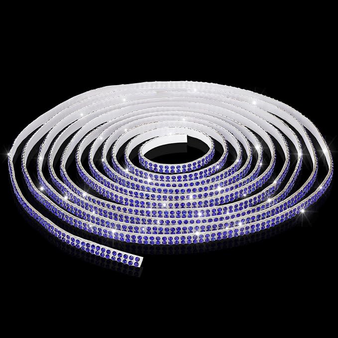Kingdder 16.4 ft Bling Car Trim Self Adhesive Bling Car Accessories for Women Rhinestone Strip Glitter Diamond Sticker DIY Line Molding Dashboard Decal Shiny Auto Stuff for Interior Exterior Decor