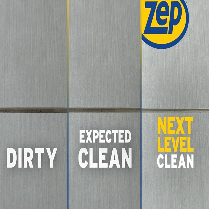 Zep Grout Cleaner and Brightener - 32 Ounce (1 Bottle) - ZU104632 - Deep Cleaning Formula Removes Old Stains From Grout
