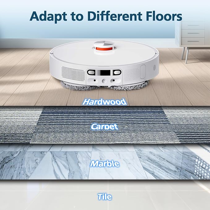 6-Pack Mop Pads for Compatible with Dreame L10S Ultra|X40 Ultra|L40 Ultra | X50 Ultra|L50 Ultra|L10S Pro Ultra Heat|L10S Ultra Gen2|X30 Ultra|L40S Ultra Robot Vacuum, Microfiber Replacement Pads