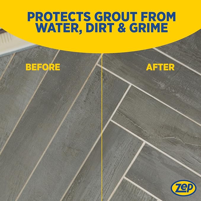 Zep Grout Cleaner and Brightener - ZU104632 - Deep Cleaning Formula Plus Grout Foaming Cleaner - R54212-2-in-1 benefits Deep Clean plus Everyday Clean & Protect