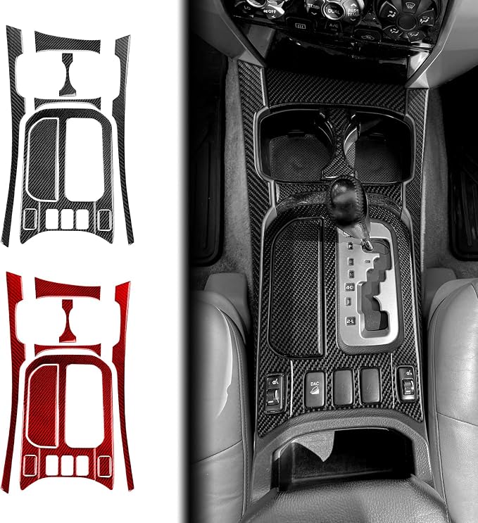 Fit for Toyota 4Runner(N210) 2003-2009 Control Gear Shift Trim Set | for SR5/Sport Edition/Limited | Real Carbon Fiber | Center Control | Accessories | Thick Overlay | Anti-scratch