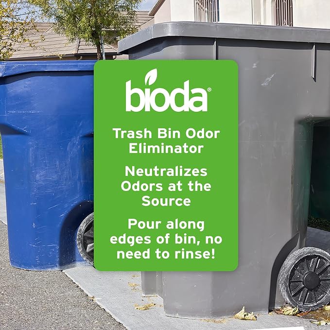Bioda Probiotic Enzyme Cleaner & Deodorizer | Professional Strength | Enzyme Cleaner, Trash Can Deodorizer, Pet Stains, Odors, Drains, Floors, Bathrooms, Toilets | Made in USA | 1 Gallon | 4 Pack