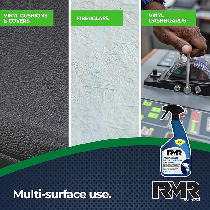 RMR-86M Marine Stain Remover, Professional-Strength Mold & Mildew Stain Eliminating Cleaning Spray For Boats & Marine Surfaces, 1 Gallon