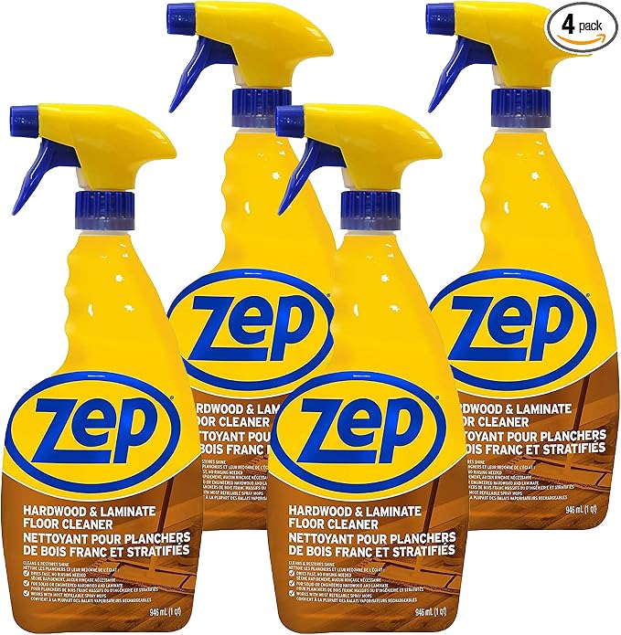 Zep Hardwood and Laminate Floor Cleaner - 32 oz (Case of 4) - ZUHLF32 - Removes Spots, Stains and Scuffs. Cleans and Restores Shine…