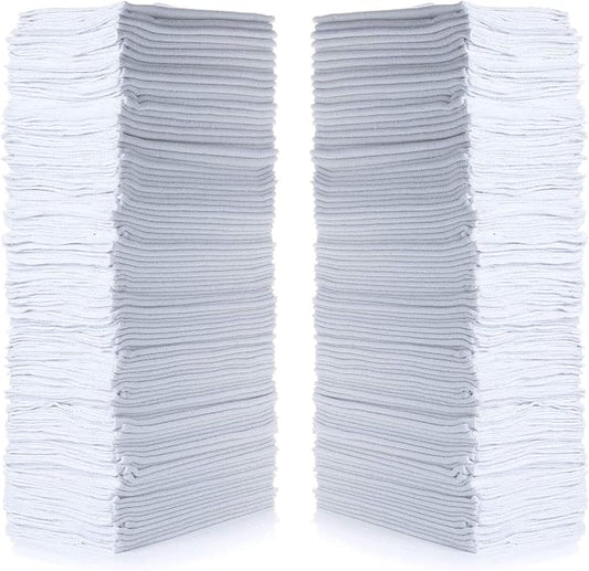 Simpli-Magic Cotton Shop Towels 14"x12" (145 Pack) – Reusable Cleaning Shop Rags for Automobiles, Industries, Garage and Homes (White)
