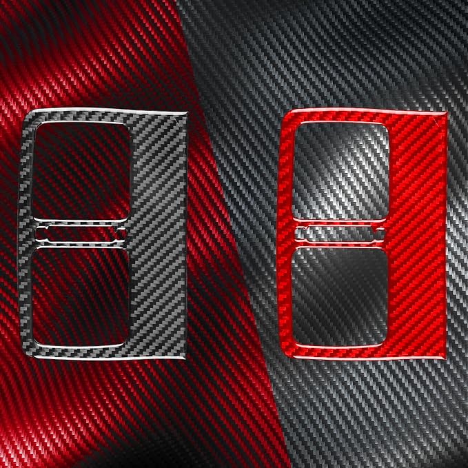 Real Carbon Fiber Trim for Toyota Camry Accessories | for 2012 2013 2014 Rear Row Air Vent Wind Outlet Decoration Panel Sticker Interior Thick Overlay Decal
