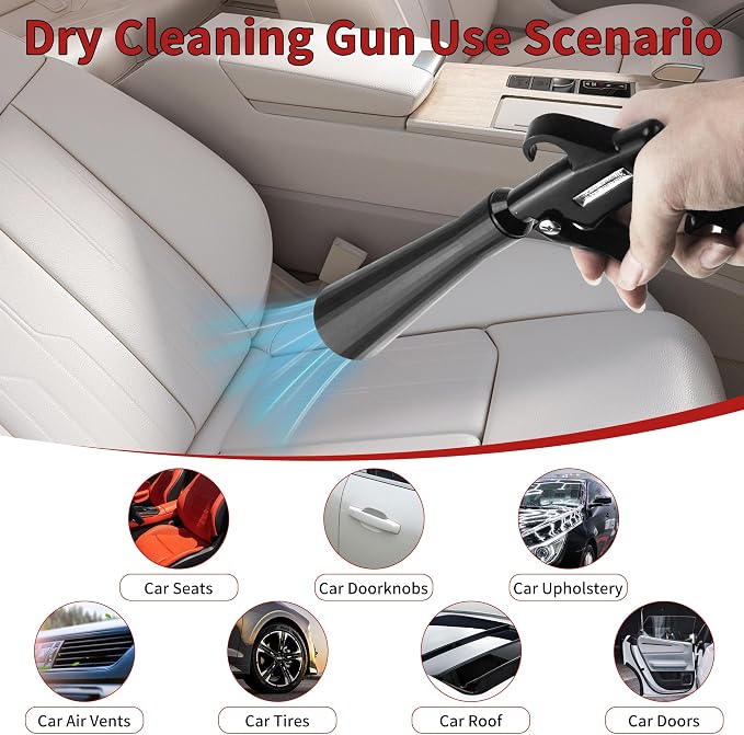 HANDY High Pressure Car Interior Cleaning Gun Interior Dryer Hair Dryer Car Detail Gun Fast Drying Blows Away Dust and Dirt Using Air | Car Detailing Tools for Quickly Blowing Out Debris and Dust Air-Powered