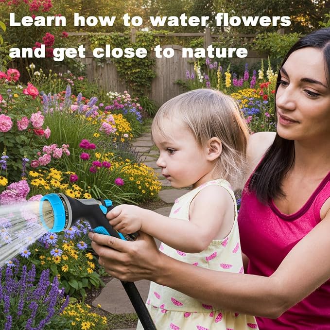 Garden Hose Nozzle High Pressure Leak Proof Spray Water Hose Nozzle Sprayer | Slip Resistant High Pressure Trigger Lockable Garden Hose Spray Nozzle for Plants & Lawns Watering,Car Washing Pet Showering