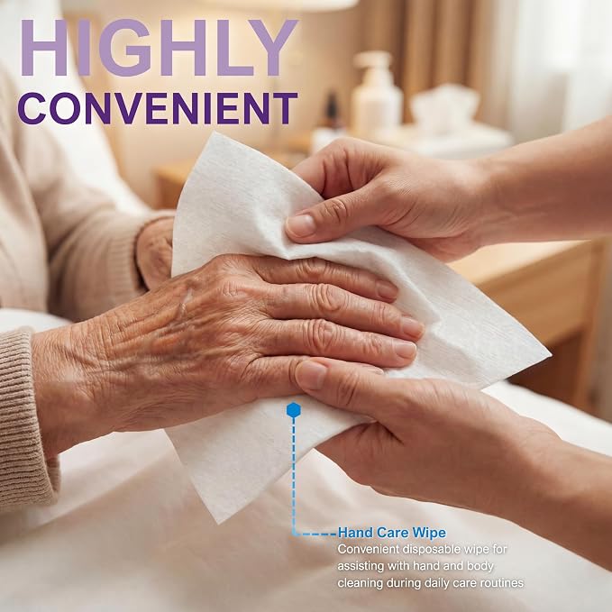 MED PRIDE Disposable Dry Wipes for Adults, Soft & Absorbent Personal Towels, Bulk 800 Count, Incontinence Care, Baby Wipes (800 Count (Pack of 1))