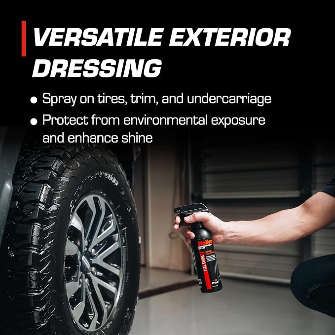 Holley Tire Shine - Tire Shine & Exterior Dressing - High-Performance Car Care, Spray On for Shine that Protects - Fast Drying Formula for Tires, Trim, and Undercarriage - 16 oz.