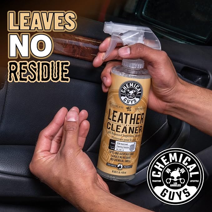 Chemical Guys, Leather Cleaner & Conditioner Kit for Cars & Home, 2 x 16 oz | Two-step kit cleans then conditions seats, furniture, bags and boots, pH-balanced for natural and sealed leather