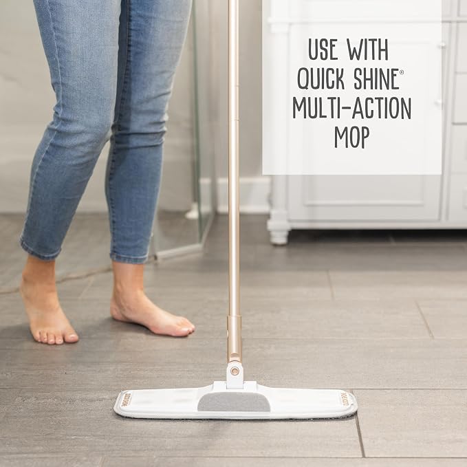 Quick Shine Hardwood Floor Cleaner & Wood Floor Polish w/Plant-Derived Carnauba 27oz Bottles,Removes Scratches,Safer Choice,A Clean That Can Be Seen,(Pack of 4)