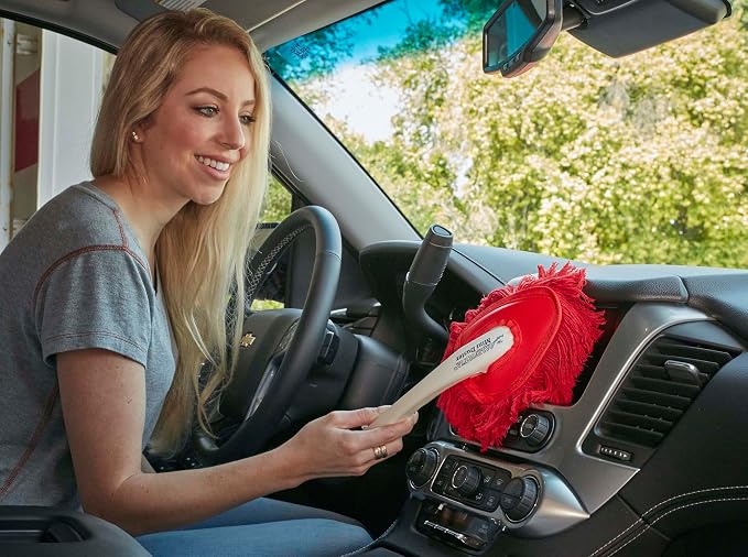 The Original California Car Duster Detailing Kit with Plastic Handle, Model Number: 62445 , Red