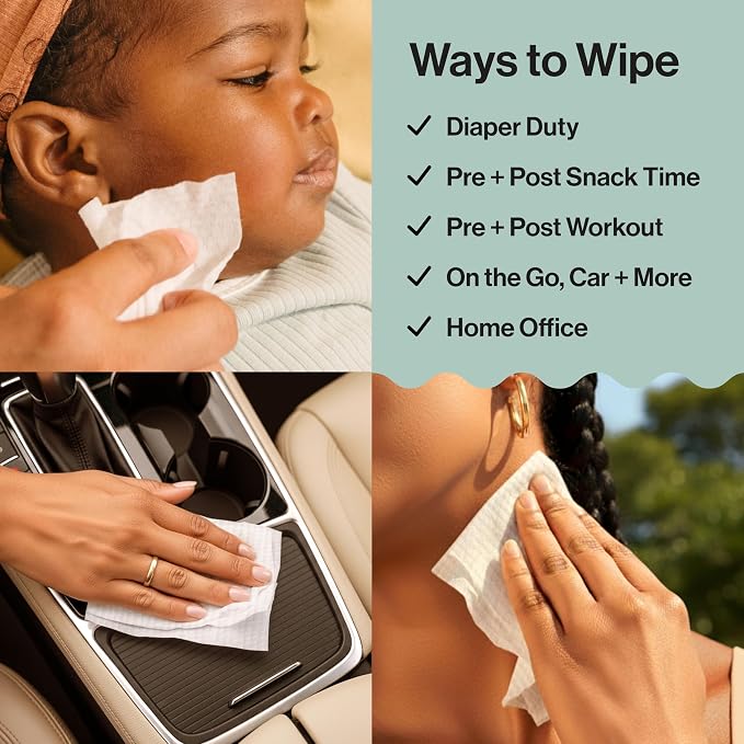 The Honest Company Hypoallergenic Multi-Use Baby Wipes for Sensitive Skin, Geo Mood, 60 Count (Pack of 12)