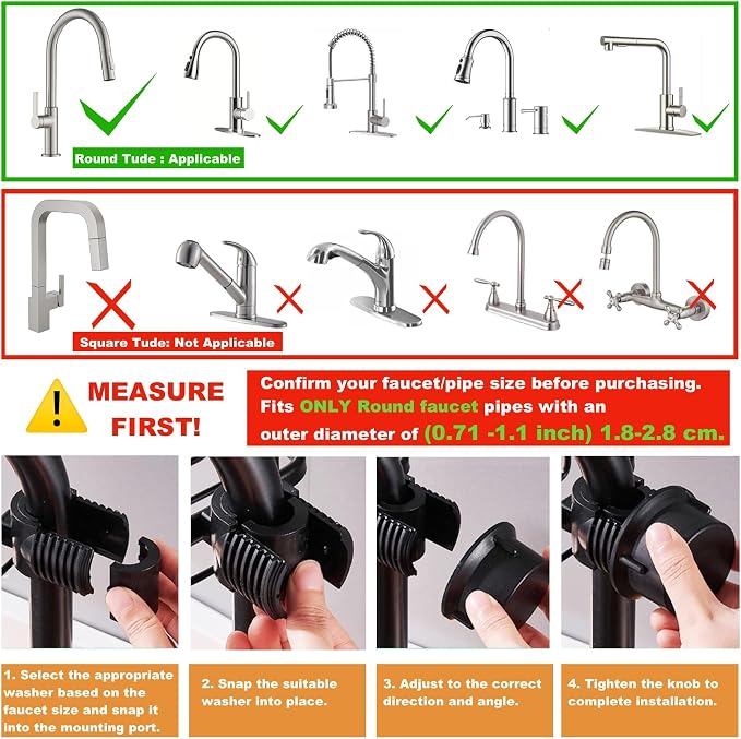 Sink Organizer Rack for Kitchen and Bathroom, 2025 New Stainless Steel Detachable Hanging Faucet Drain Rack with Drip Tray Faucet Sponge Holder for Bathroom, Scrubbers, Soap (Black, Left)