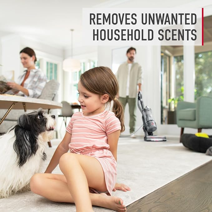 Hoover Carpet and Room Refresher, Carpet Powder, Odor Remover, Fresh Linen Scent, Vacuum Cleaner Safe, For Use on Carpets, Rugs, Couches and More, For Home Use, 32 oz (Pack of 4)