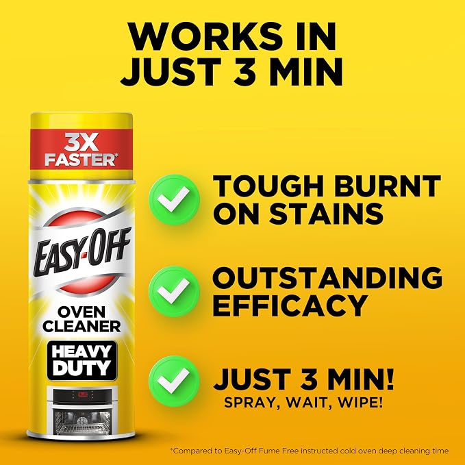 Easy-Off Heavy Duty Oven Cleaner, Regular Scent 87 oz (6 Cans x 14.5 oz)