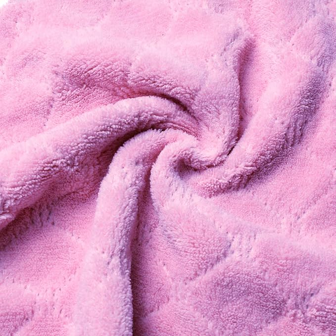 kimteny Cleaning Cloths Kitchen Towels Microfiber Washcloths Lint Free Dish Cloth Reusable Dishtowels Household Super Absorbent Fast Drying, 10"x10", Pack of 5 (Purple-Grey)