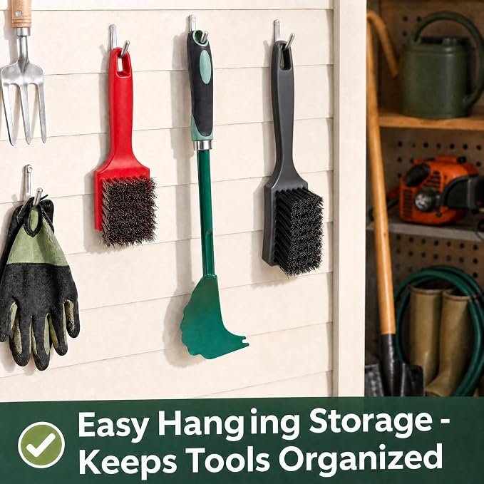 Heavy-Duty Lawn Mower Cleaning Scraper and Cleaning Stiff Brush are Used for the Maintenance and Cleaning of Outdoor Garden Lawn Mower Decks. (1 Pack)