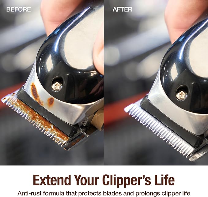 CLIPPERCIDE 5-in-1 Clipper Disinfectant Spray 15oz, 1 Pack | Cleans, Lubricates, Cools, Prevents Rust & Disinfects | Professional Clipper Spray for Barbers, Stylists & Pet Groomers | Made by Barbicide