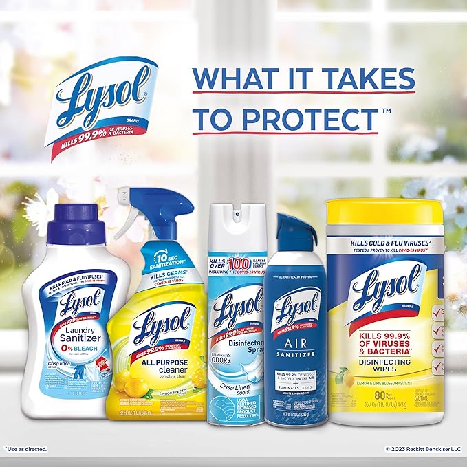 Lysol Disinfecting Wipes To-Go Pack, Lemon Scent, 15 Count (Pack of 3)