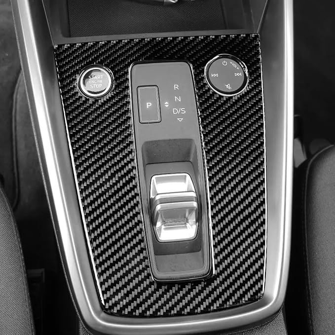 Carbon Fiber Gear Shift Stickers Fit for Audi A3 8Y S3 RS3 2021-2025 | for Sportback 2021-2025 | Trim Gear Shift Panel Cover Center Console | Self-adhesive